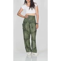 Harembroek XL Mandala Mono groen